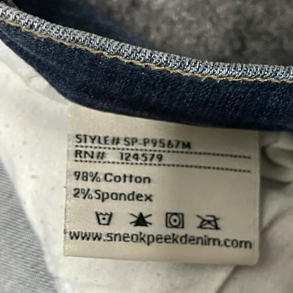 Sneak Peek Womens Distressed Sexy Boyfriend Jeans Size 13 Med Wash Cotton Blend - Picture 4 of 8